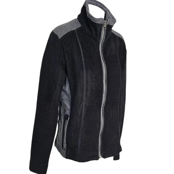 Kuhl Womens Aurora "alfpaca" Fleece Full Zip Jacket Size Medium Black Outdoor - Picture 5 of 7
